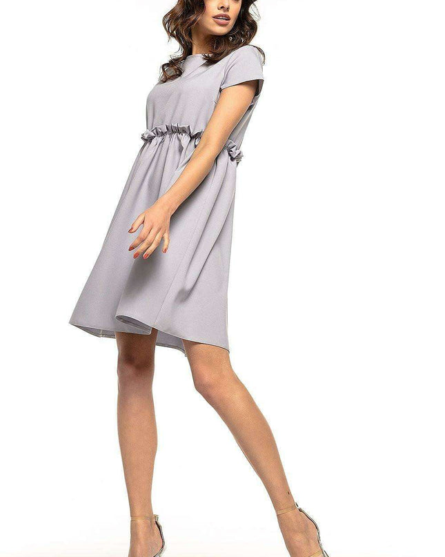 Elegant Ruffle-Accented Everyday Dress