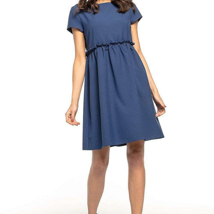 Elegant Ruffle-Accented Everyday Dress