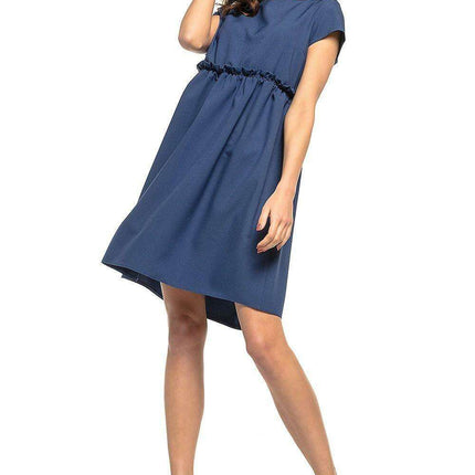 Elegant Ruffle-Accented Everyday Dress