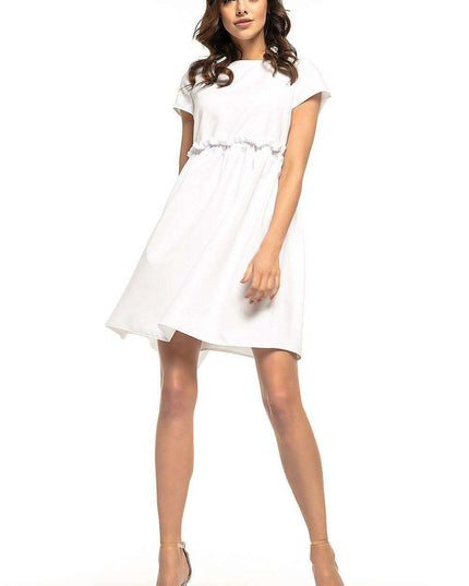 Elegant Ruffle-Accented Everyday Dress