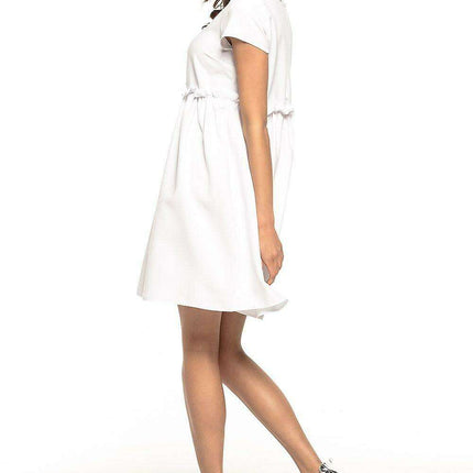 Elegant Ruffle-Accented Everyday Dress
