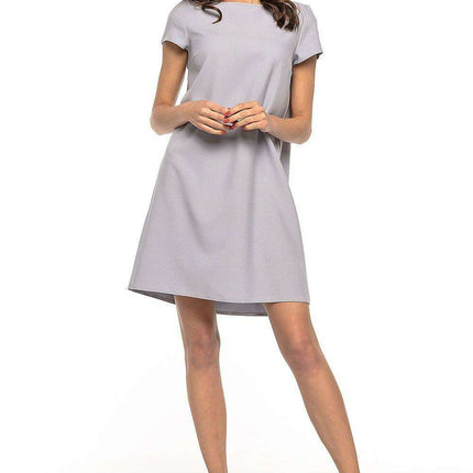 Elegant Ruffle-Back Day Dress - Made in Europe