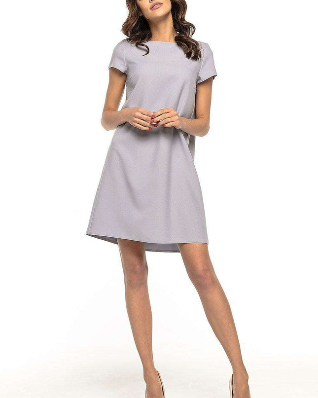 Elegant Ruffle-Back Day Dress - Made in Europe