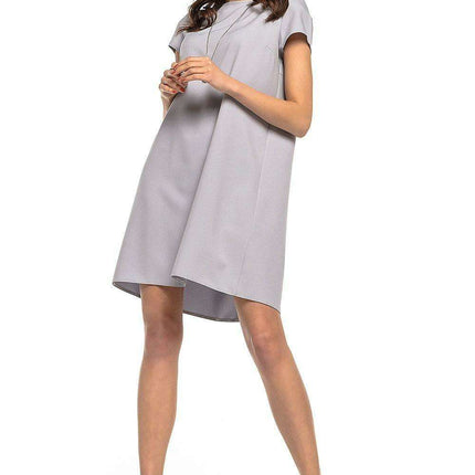 Elegant Ruffle-Back Day Dress - Made in Europe