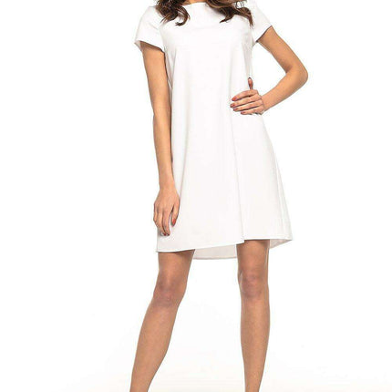 Elegant Ruffle-Back Day Dress - Made in Europe