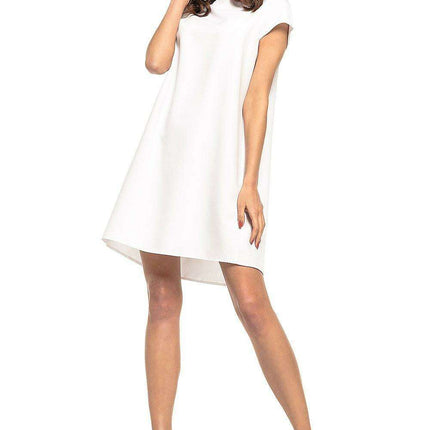 Elegant Ruffle-Back Day Dress - Made in Europe