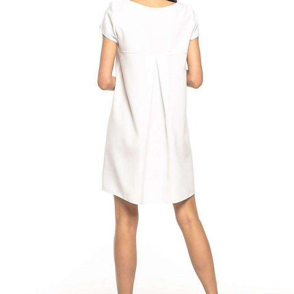 Elegant Ruffle-Back Day Dress - Made in Europe