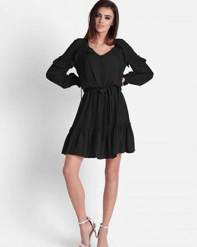 Bohemian Breeze Chiffon Midi Dress European Cocktail Dress