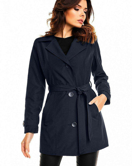 Sophisticated Autumn Trench Coat - Elegant Women's Outerwear