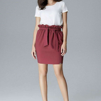 Chic Pleated Skirt with Stylish Tie Belt