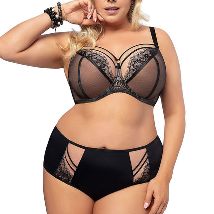 Gorsenia Lingerie Soft Comfort Bra with Adjustable Straps & Lace Trim
