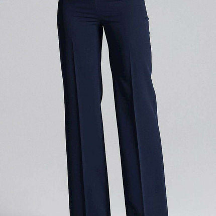 Chic Side-Zip Flared Trousers