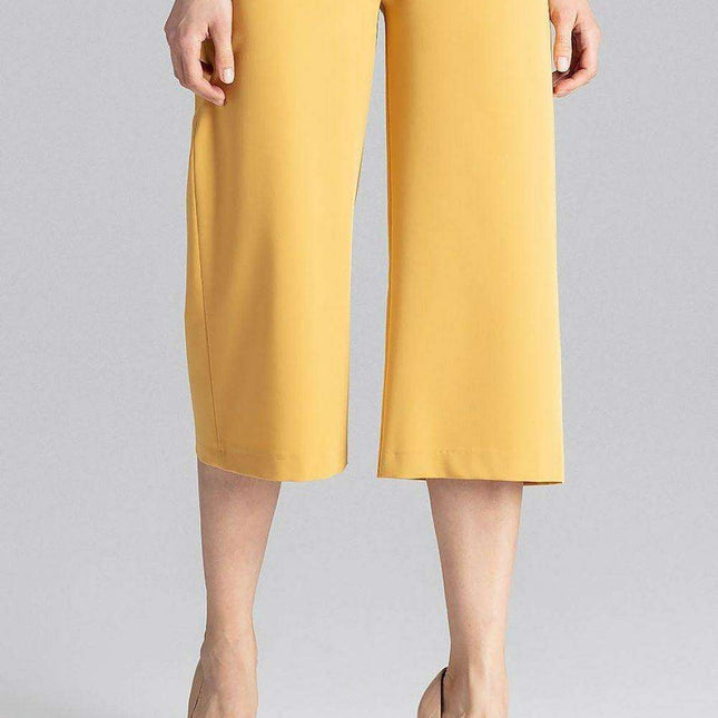 Elegant 7/8 Wide-Leg Trousers for Women with Chic Design