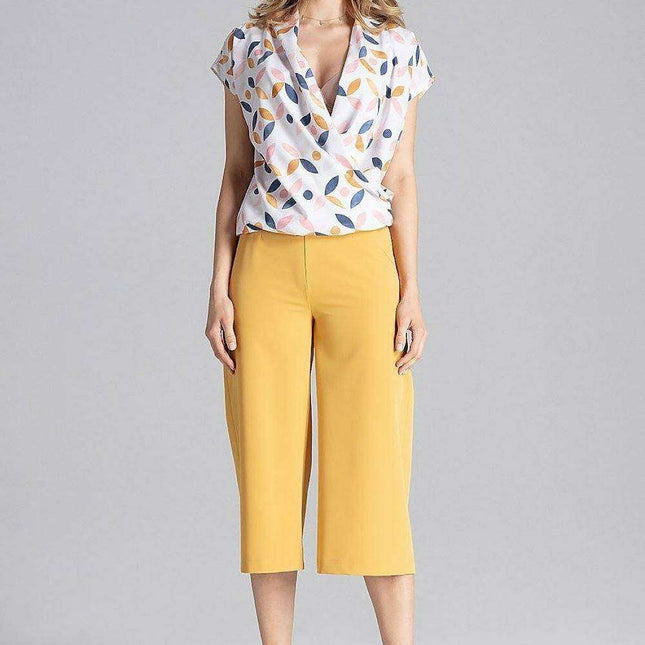 Elegant 7/8 Wide-Leg Trousers for Women with Chic Design
