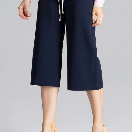 Elegant 7/8 Wide-Leg Trousers for Women with Chic Design