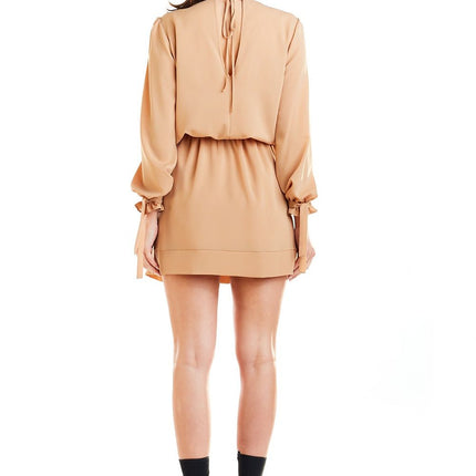Boho Chic Golden Accent Mini Dress - Très Elite