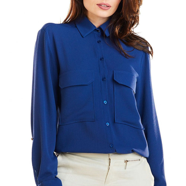 Awama Professional Long Sleeve Shirt - Breathable Fabric & Classic Fit