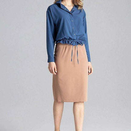 Elegant Tie-Detail Button-Up Blouse