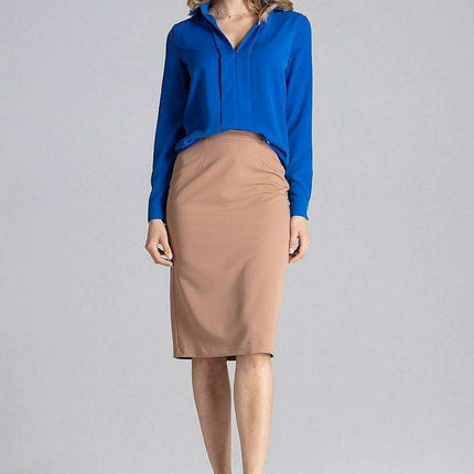 Elegant Pleated Long Sleeve Blouse with Relaxed Fit