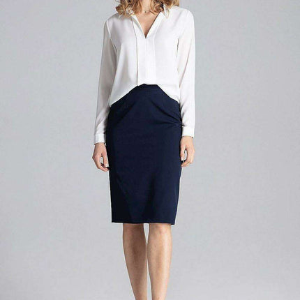 Elegant Pleated Long Sleeve Blouse with Relaxed Fit