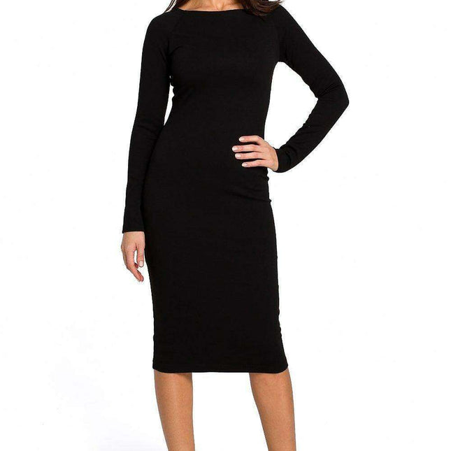 Chic Cotton Blend Midi Dress - Available in Sizes L to XXL for Effortless Style
