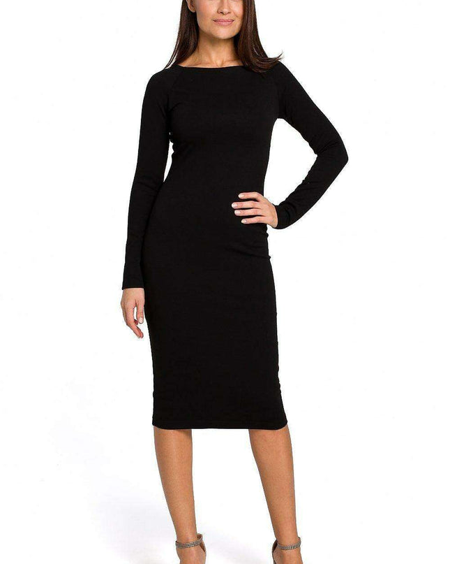 Chic Cotton Blend Midi Dress - Available in Sizes L to XXL for Effortless Style