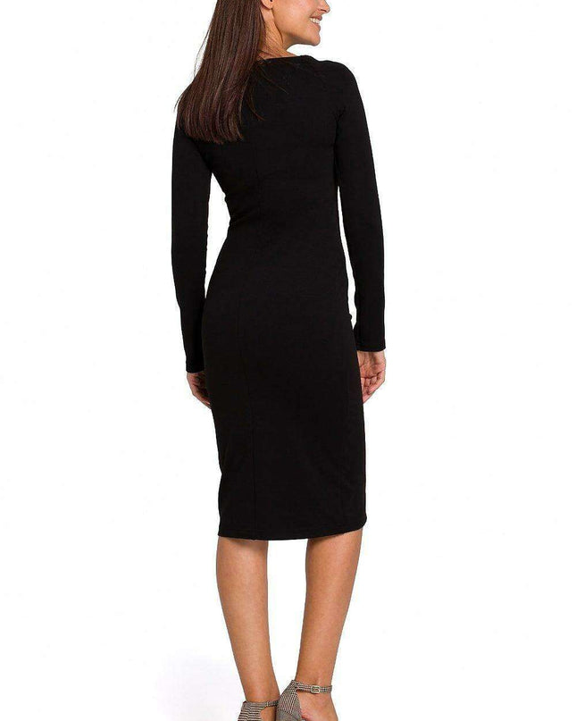 Chic Cotton Blend Midi Dress - Available in Sizes L to XXL for Effortless Style