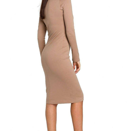 Chic Cotton Blend Midi Dress - Available in Sizes L to XXL for Effortless Style