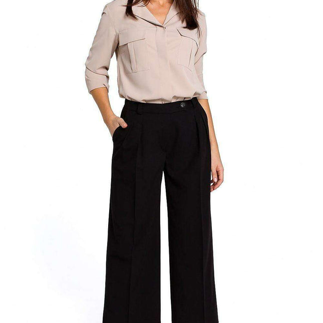 Elegant Comfort Women's Tailored Culottes Trousers