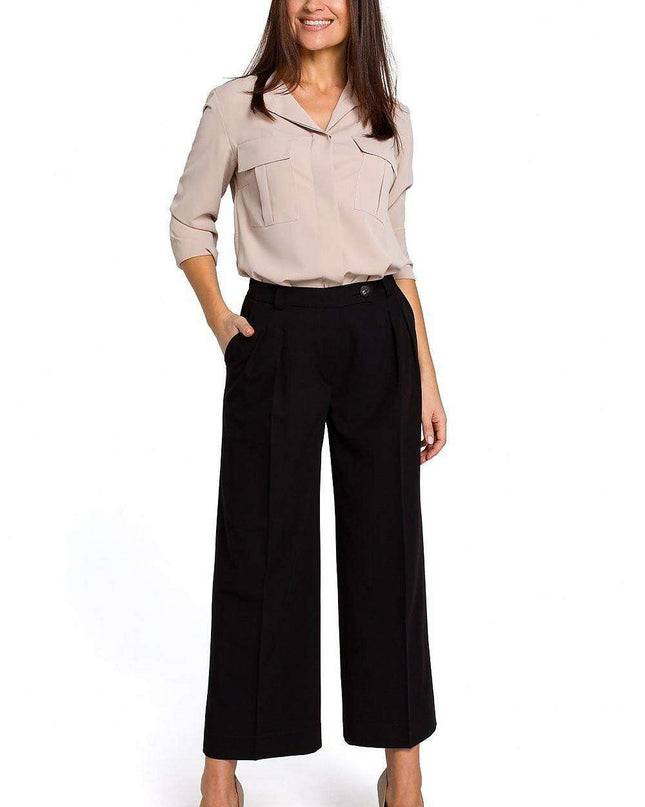 Elegant Comfort Women's Tailored Culottes Trousers