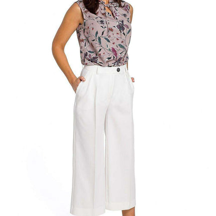 Elegant Comfort Women's Tailored Culottes Trousers