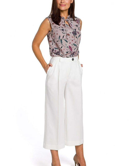 Elegant Comfort Women's Tailored Culottes Trousers