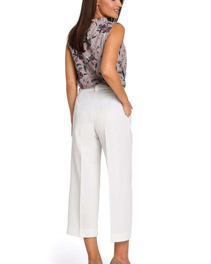 Elegant Comfort Women's Tailored Culottes Trousers