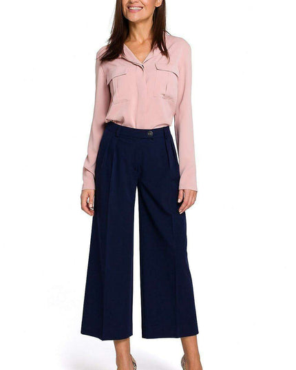 Elegant Comfort Women's Tailored Culottes Trousers