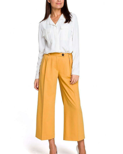 Elegant Comfort Women's Tailored Culottes Trousers