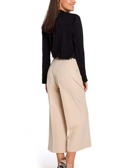 Elegant Comfort Women's Tailored Culottes Trousers