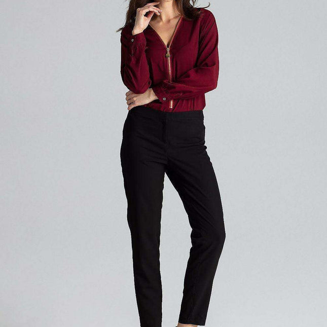 Modern Elegant Zipper Blouse