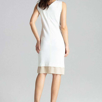 Elegant Chiffon-Inset Cocktail Dress