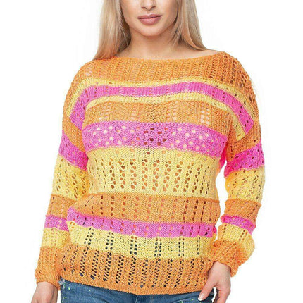Chic Colorful Peekaboo Pullover