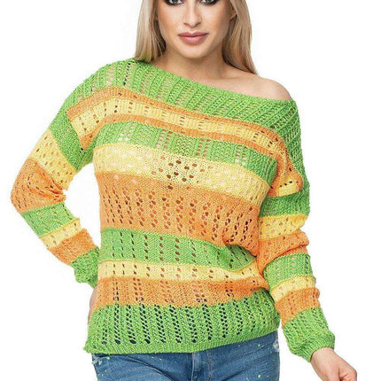 Chic Colorful Peekaboo Pullover