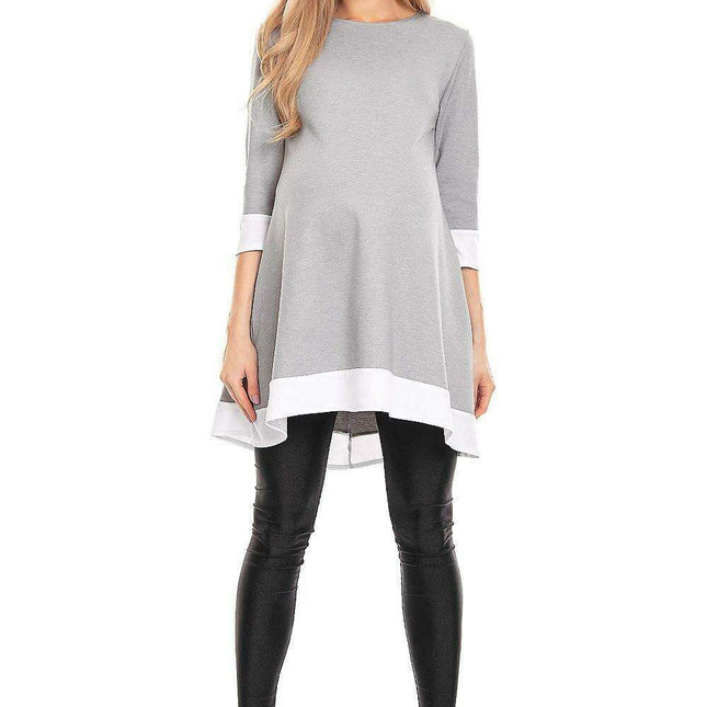 Asymmetrical Elegance: Maternity Dress - Made in Europe