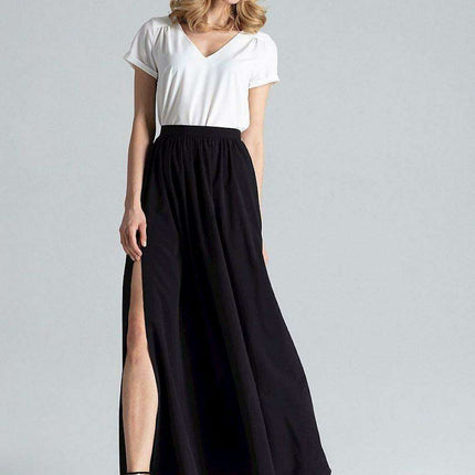 Elegant Side-Slit Maxi Skirt