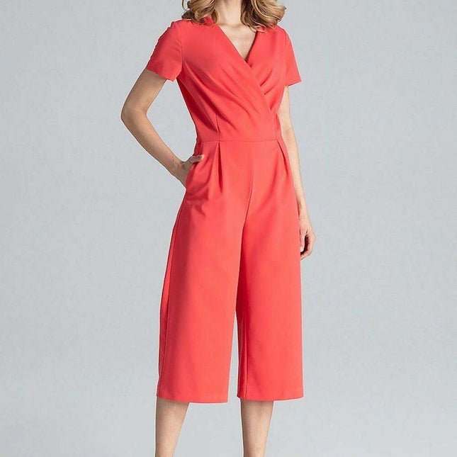 Elegant V-Neck Wide-Leg Jumpsuit for Effortless Style