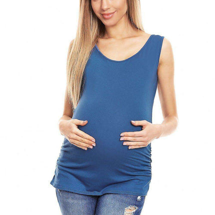 Elegant Maternity Pleated Top