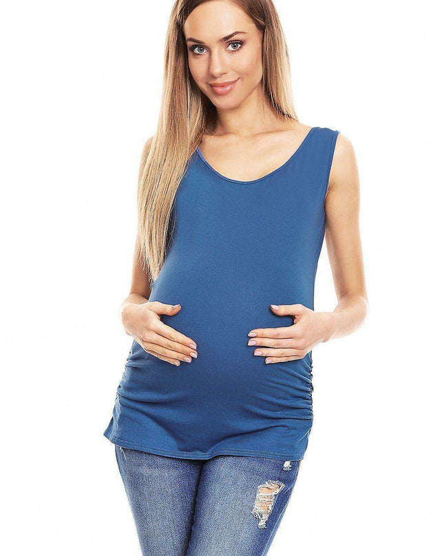 Elegant Maternity Pleated Top
