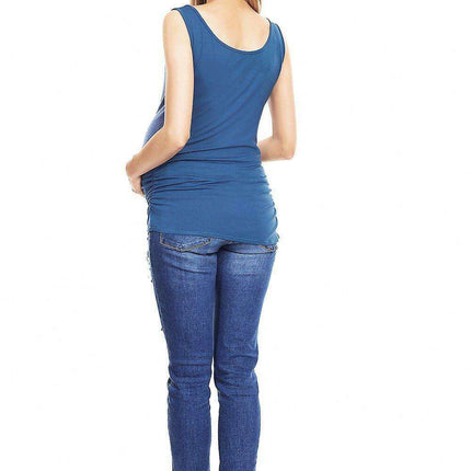 Elegant Maternity Pleated Top