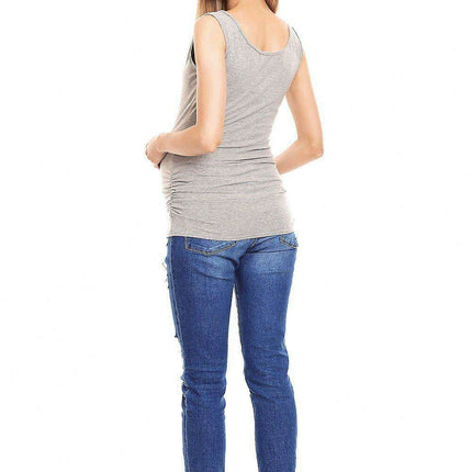 Chic Maternity and Postpartum Blouse with Elegant Pleating