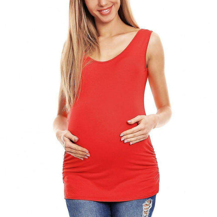 Elegant Pleated Maternity Top