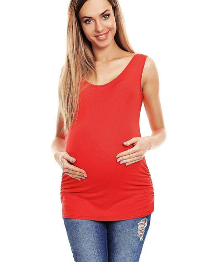 Elegant Pleated Maternity Top