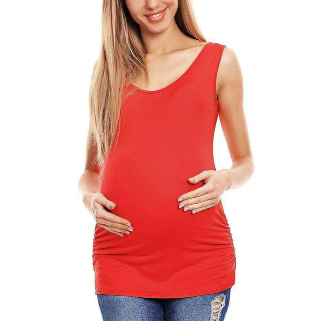 Elegant Pleated Maternity Top